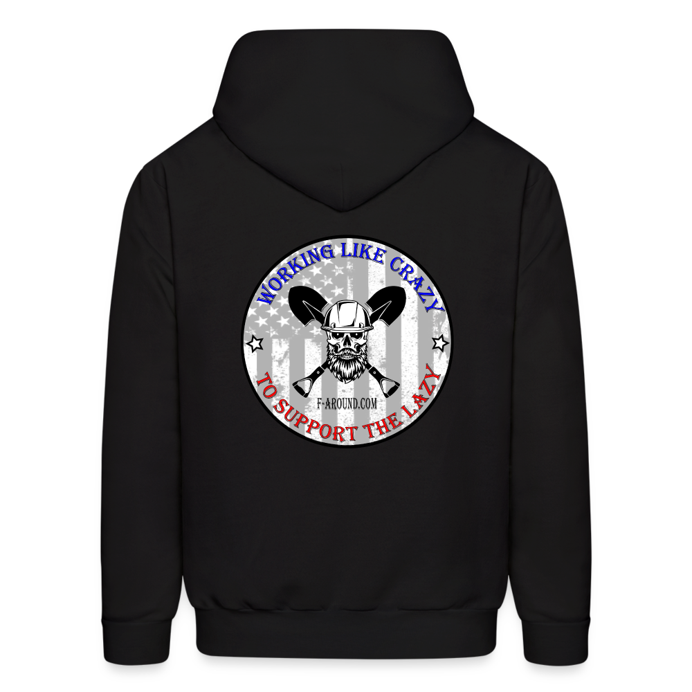 Working Like Crazy Hoodie - black