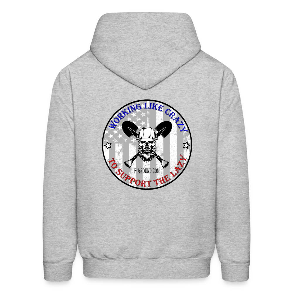 Working Like Crazy Hoodie - heather gray