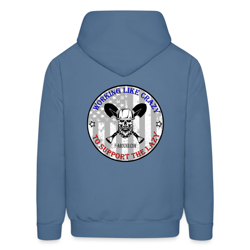 Working Like Crazy Hoodie - denim blue